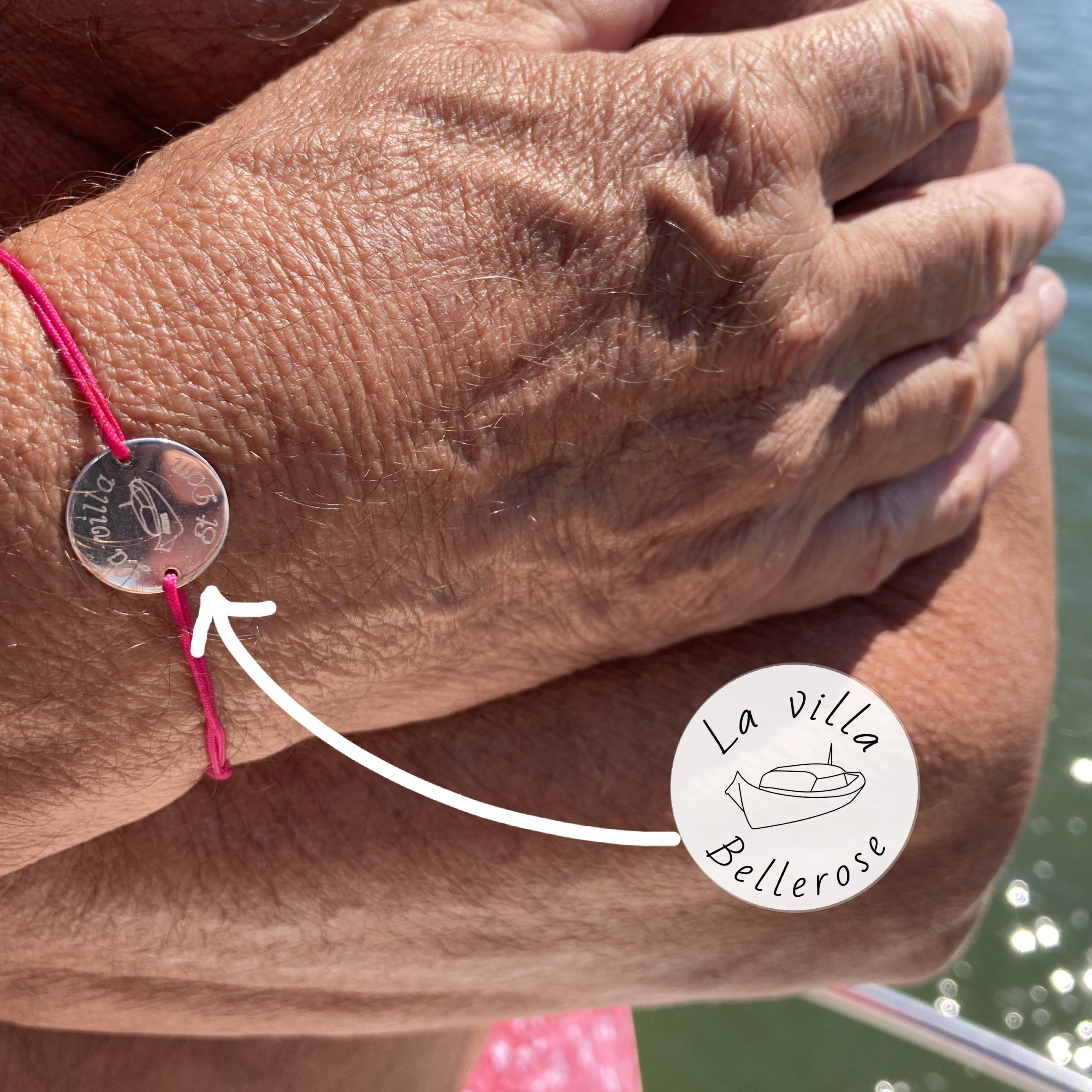 Bracelet céleste personnalisé Carte ciel étoilé médaille ronde gravée  acrylique 2 trous 21 mm