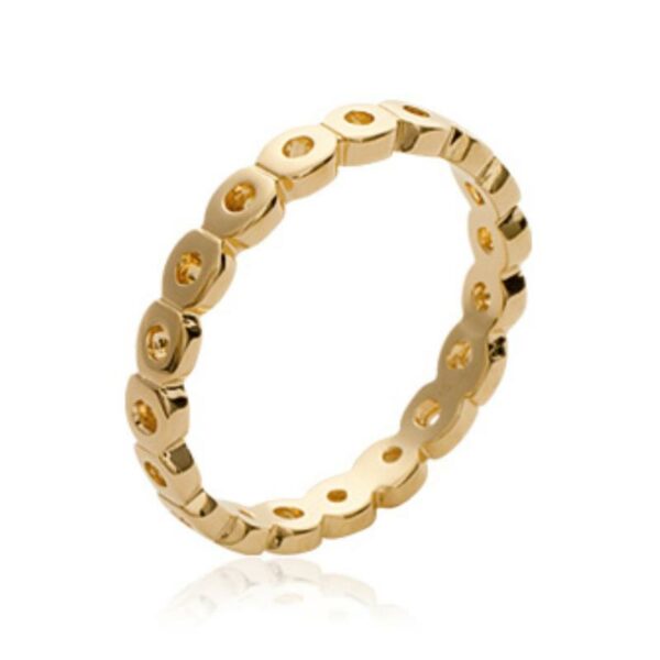 Bague Ajourée avec trous en plaqué or