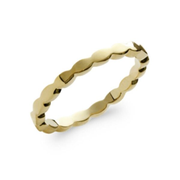 Bague Ondulée en plaqué or