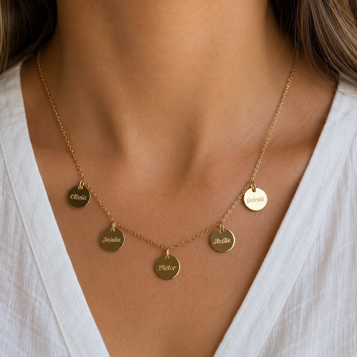 COLLIER PRENOMS— Médailles Personnalisables – Image 2